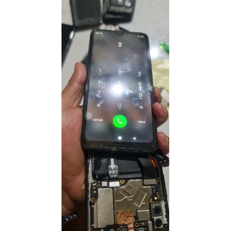 LCD TS REDMI 7 MINUS RETAK SENTUH NORMAL