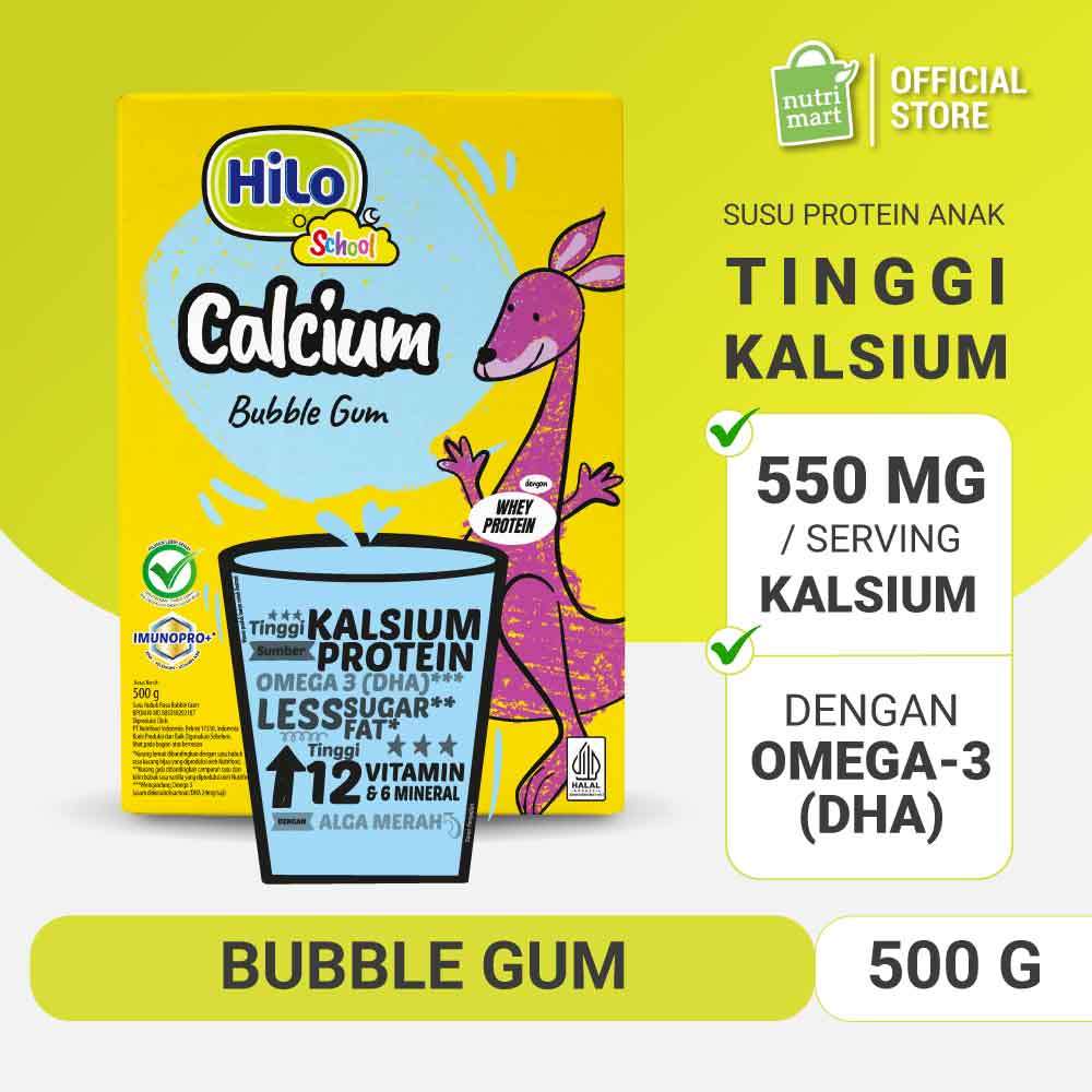 

HiLo School Bubble Gum 500 gram - Susu Tinggi Kalsium Lebih Rendah Lemak