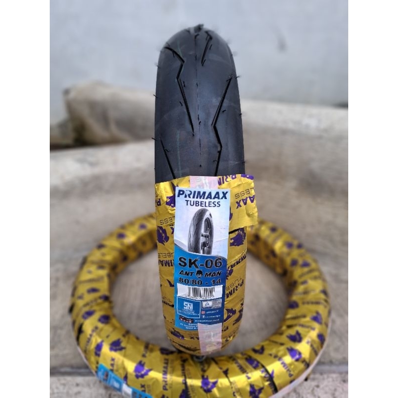 ban luar sk06 80/80-14 primax TL 8080 ring 14 tubles primaax