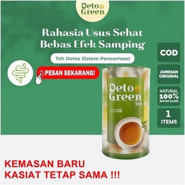 Teh Deto Green Teh Detox Sistem Pencernaan Herbal Pelangsing Original