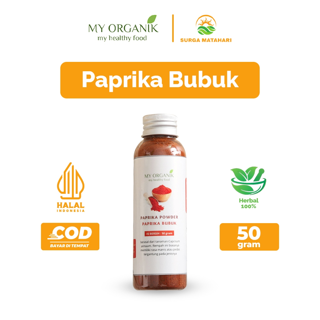 

My Organik Paprika Merah Bubuk Powder Paprika Merah Bubuk Murni Tanpa Campuran