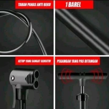 Pompa Angin Ban Sepeda Motor Mobil Multifungsi Pompa Manual Tangan
