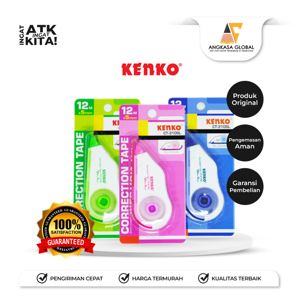 

KENKO PITA KOREKSI/ CORRECTION TAPE CT-310SL [12M x 5mm] (1PC)