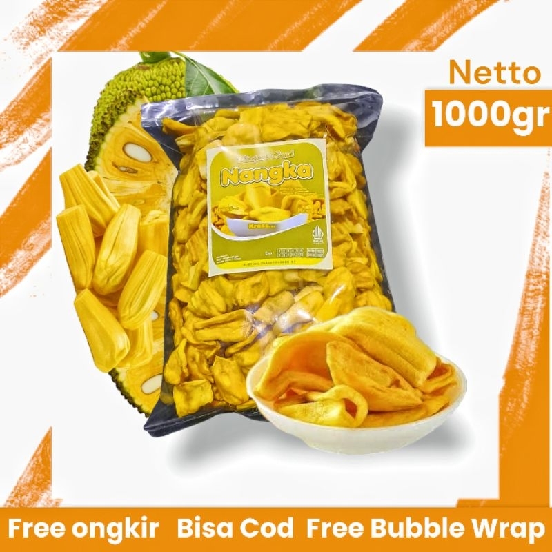 

Keripik buah Nangka 1 Kg grade A oleh-oleh khas malang snack sehat renyah manis alami