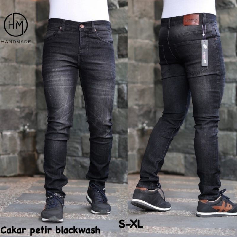 Celana Panjang Jeans Cakar Petir Blackwash