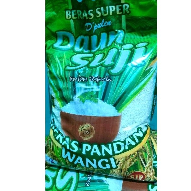 

Beras merek Daun Suji/ berat 3 kg, 4kg, 5kg/ beras lokal enak punel