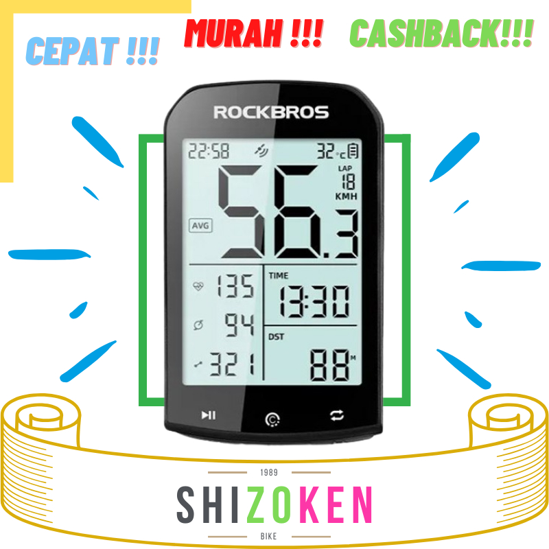 Rockbros M1 GPS 5.0 Speedometer Sepeda Bike Computer ANT+ Bluetooth