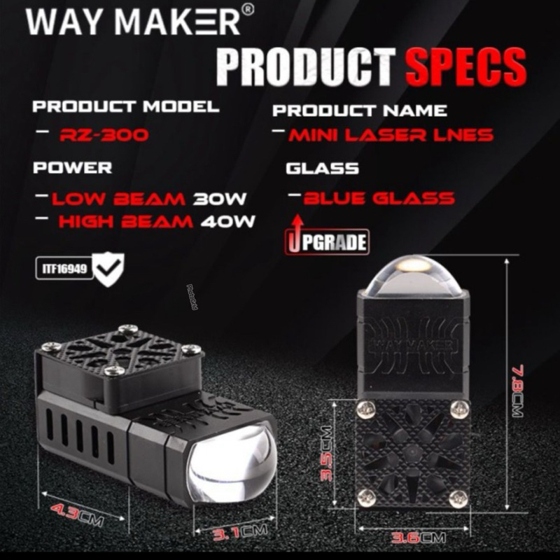 lampu Mini Laser Slim Way Maker RZ300 40 Watt