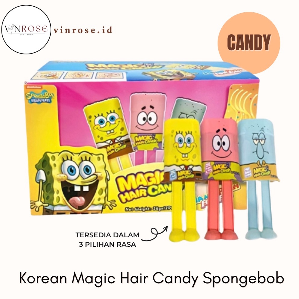

Segera belanja Squiard Spongebob Candy Permen Viral Korean Magic Hair Candy