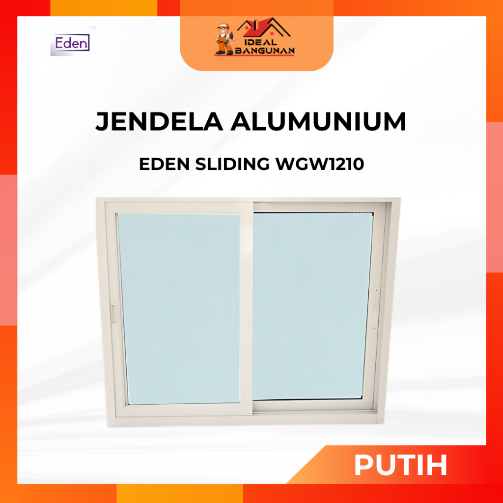 [READY] JENDELA ALUMUNIUM EDEN SLIDING WGW1210 PUTIH | JENDELA GESER EDEN KASA ANTI NYAMUK | JENDELA