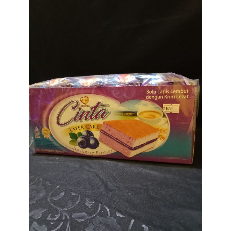 

HARGA GROSIRR!!! CINTA Layer Cake Blueberry flavour 8gr isi 24pcs