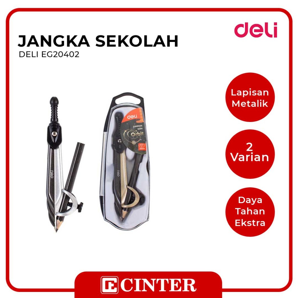 

DELI - JANGKA SEKOLAH DENGAN PENSIL / PEMBUAT LINGKARAN EG20402