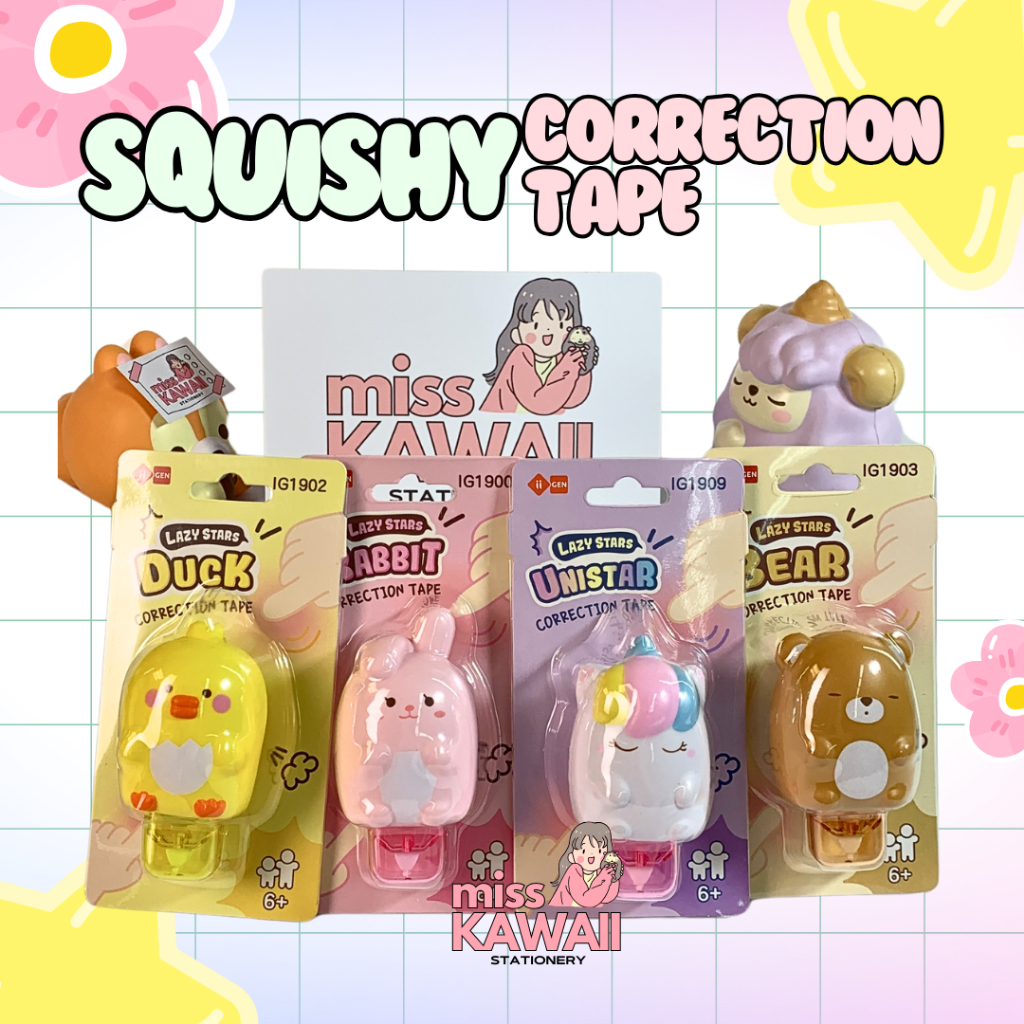 

Squishy Correction Tape/ Tip-ex Pita/ Stipo/ Correction tape lucu IIGEN IG1900 IG1902 IG1903 IG1909