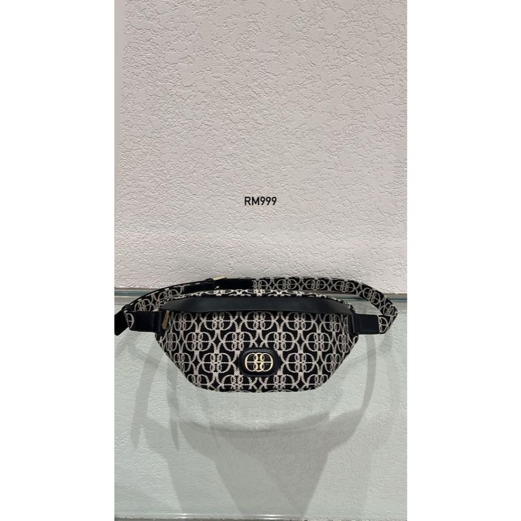 weist bag hitam laluna border bonia original