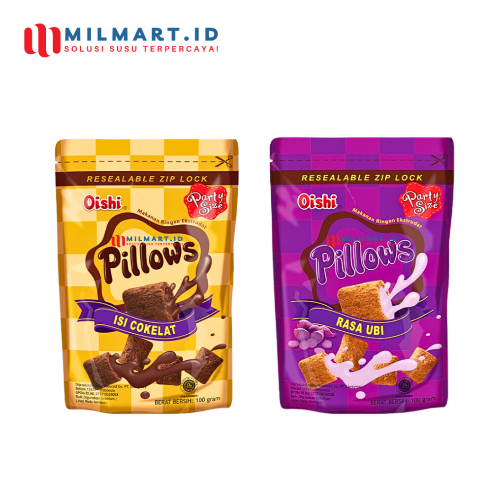 

CAMILAN OISHI PILLOWS 100G RASA COKLAT/UBI JAJANAN SNACK MAKANAN SNAK