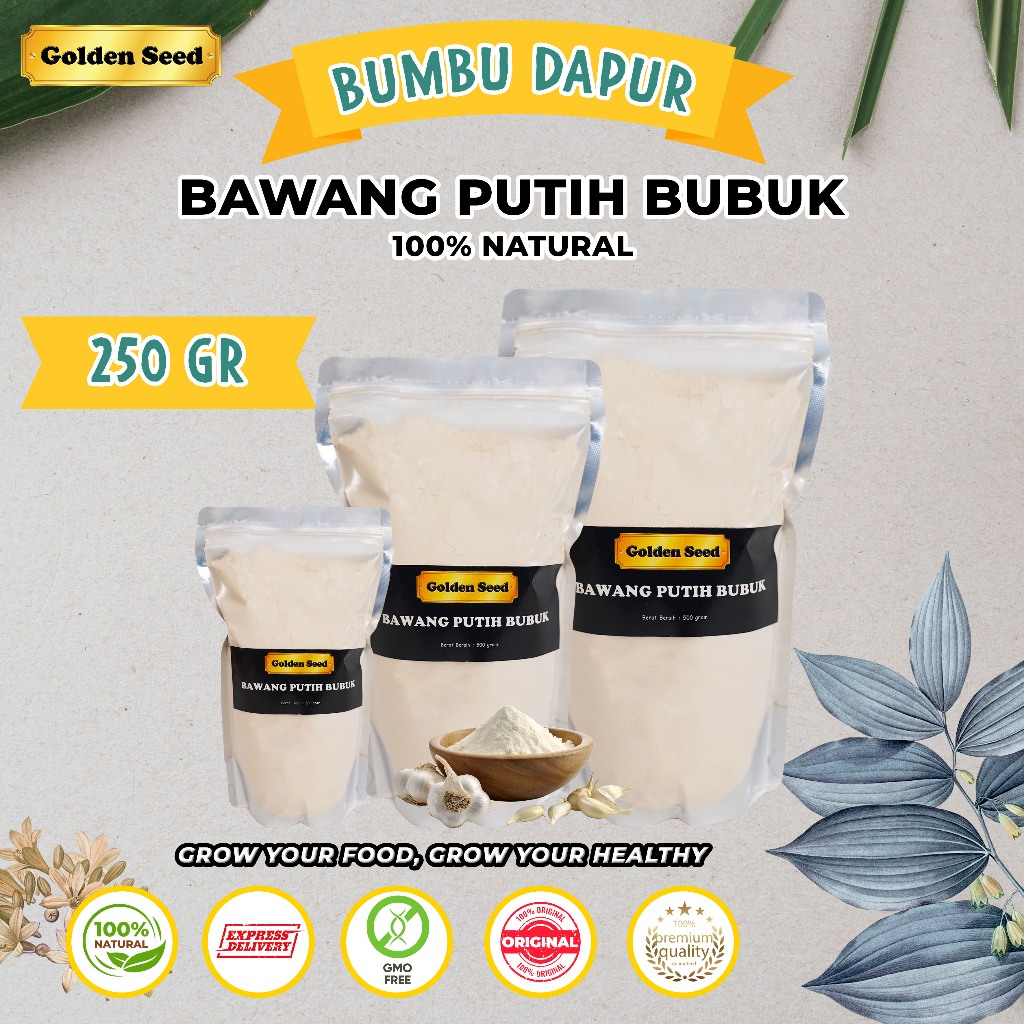 

BAWANG PUTIH BUBUK 250 GR / BUBUK BAWANG PUTIH MURNI 250 GRAM / GARLIC POWDER