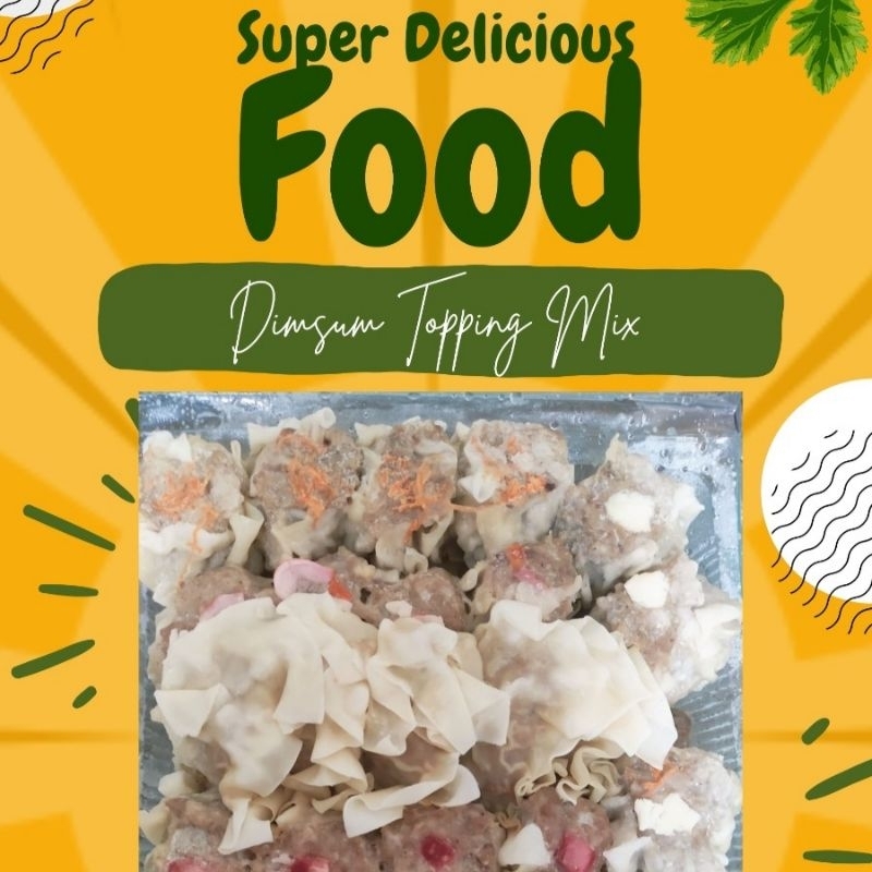 

BEST SELLER!! DIMSUM Ayam HALAL isi 50 pcs TOPPING MIX