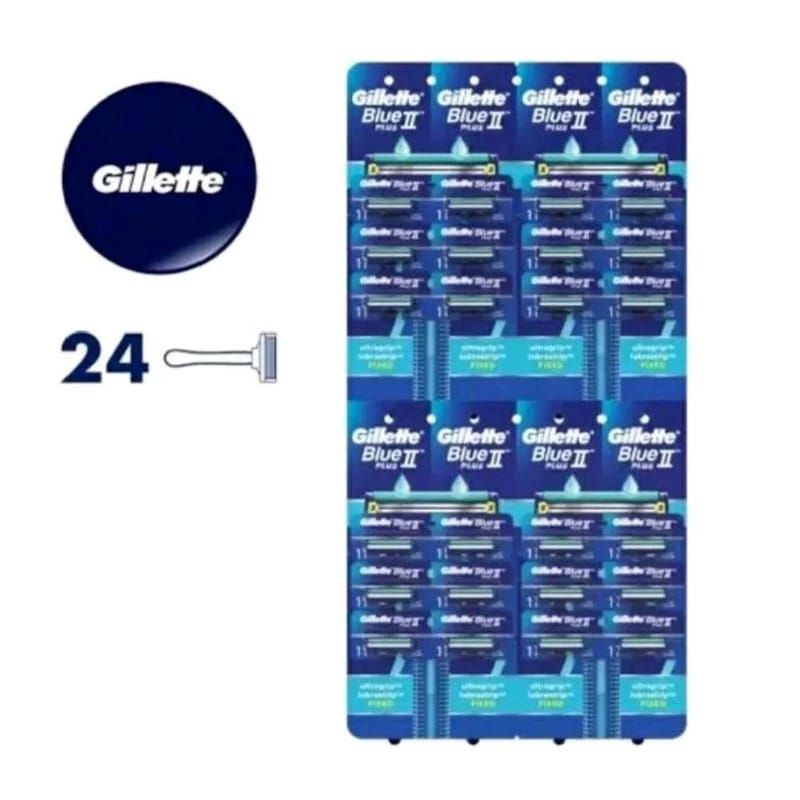 CAUQILA | ( 24 PCS ) GILLETTE BLUE ORIGINAL MURAH CUKURAN KUMIS JENGGOT TERMURAH