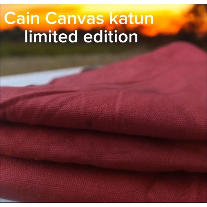 KAIN KANVAS POLOS FULL KATUN LEBAR 160