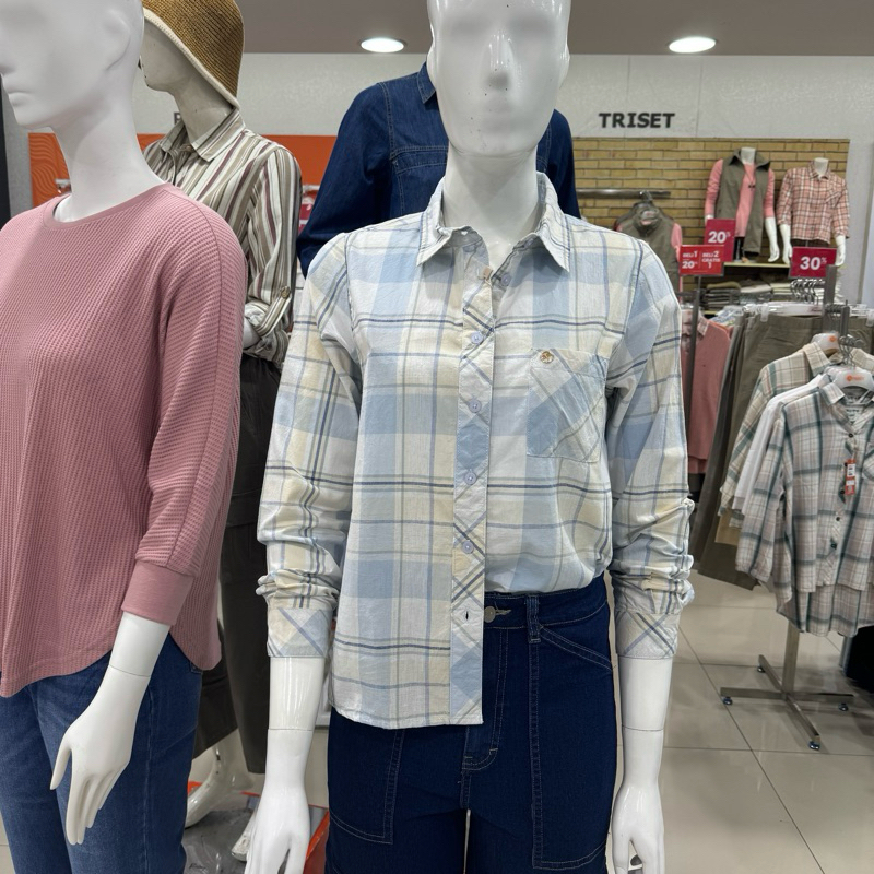 TRISET - SALE Kemeja Wanita Kotak-Kotak (S-XL)