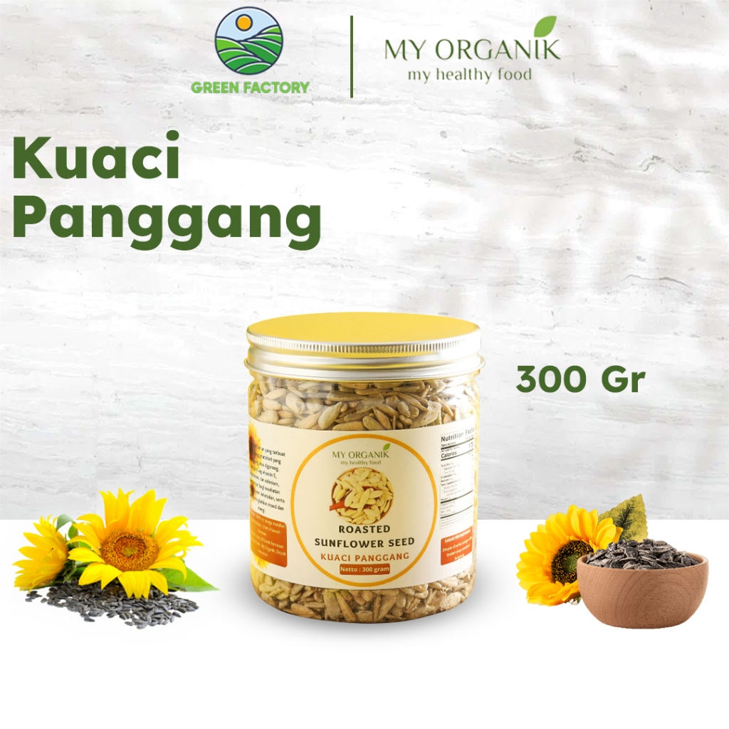 

My Organik biji bunga matahari Sunflower Seed Kuaci Kupas Roasted Panggang