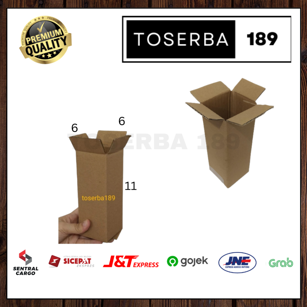 

kotak kardus box packing uk 6x6x11 SHEET POLOS