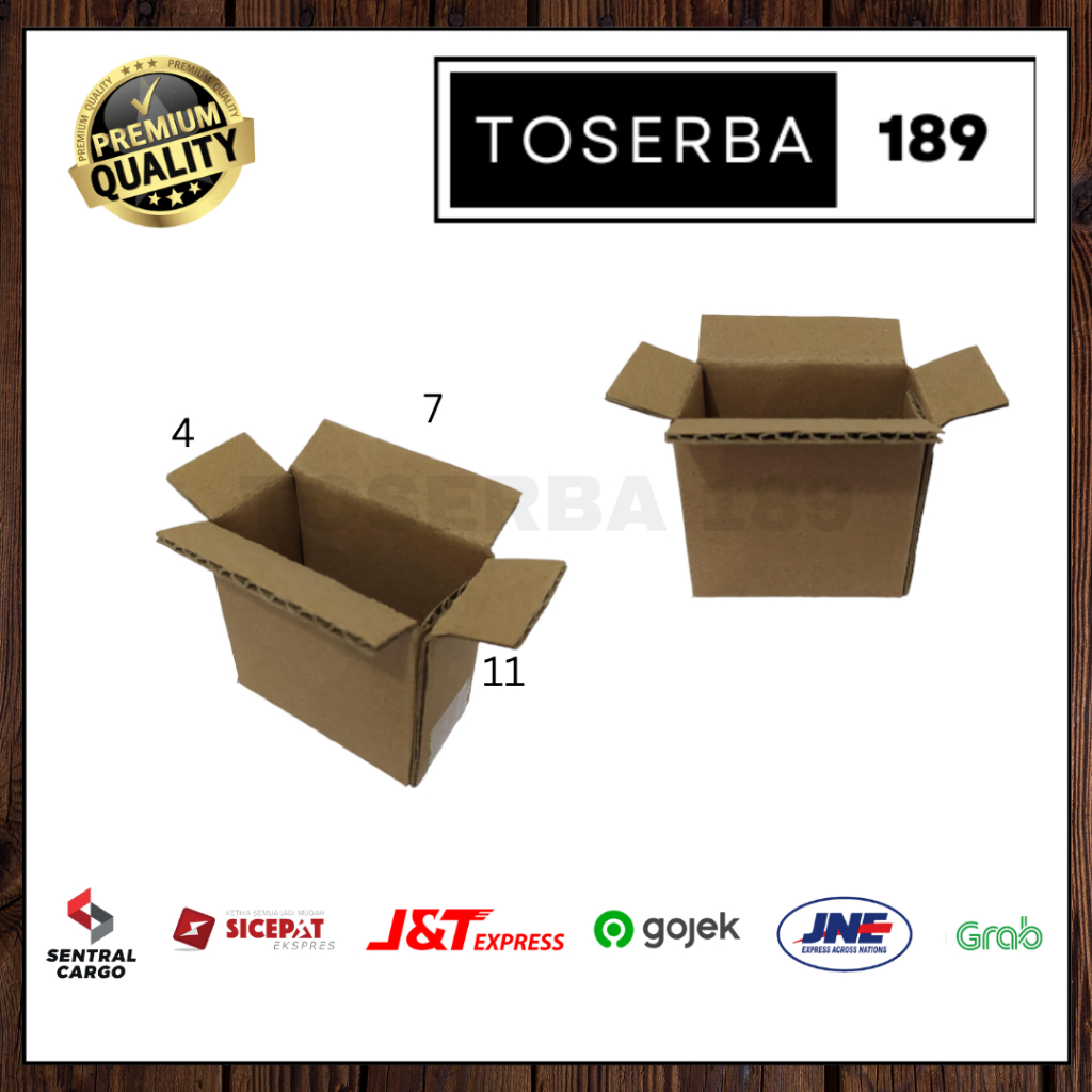 

Kotak kardus box packing uk 7x4x11 SHEET POLOS