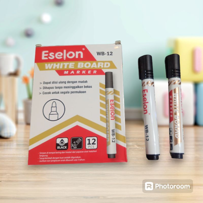 

Spidol whiteboard/bisa dihapus HITAM murah isi 12pcs