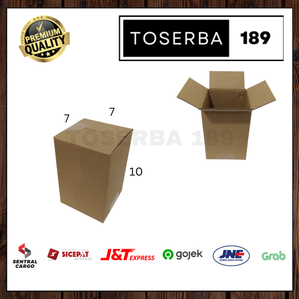 

kotak kardus box packing uk 7x7x10 SHEET POLOS