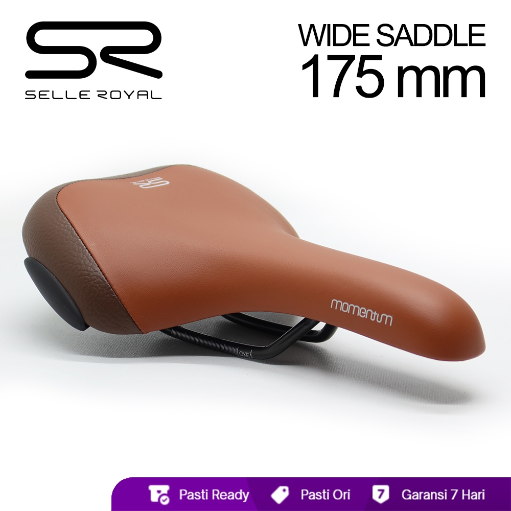 Selle Royal Momentum - Brown Saddle Comfort Range Sadel Sepeda Lebar Relaxed Sadel Sepeda Gel Aesthe