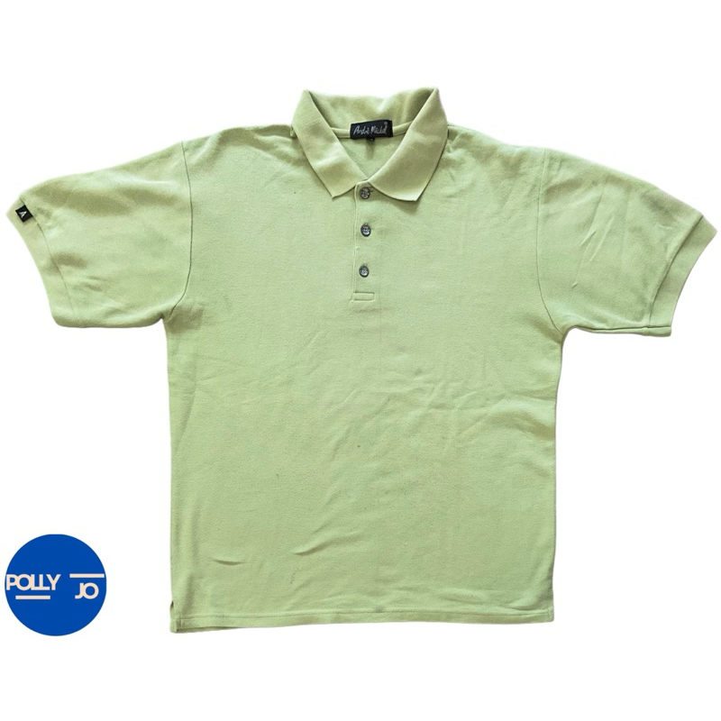 ANDRE MICHEL (ORI) - Kaos Polo Warna Hijau Muda (Preloved)