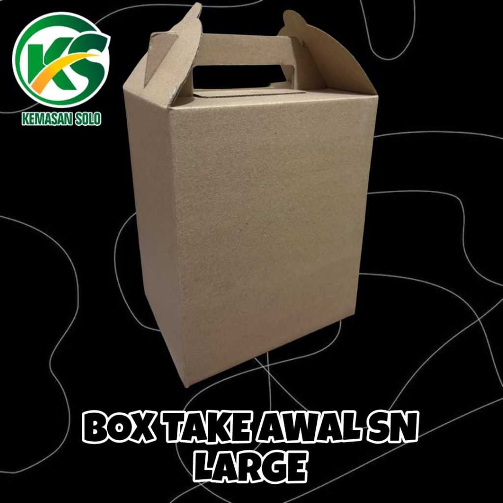 

Box Take Away Eflute Box Jinjing Carry Pack Handle Box E-Flute 18x14x22 Cm