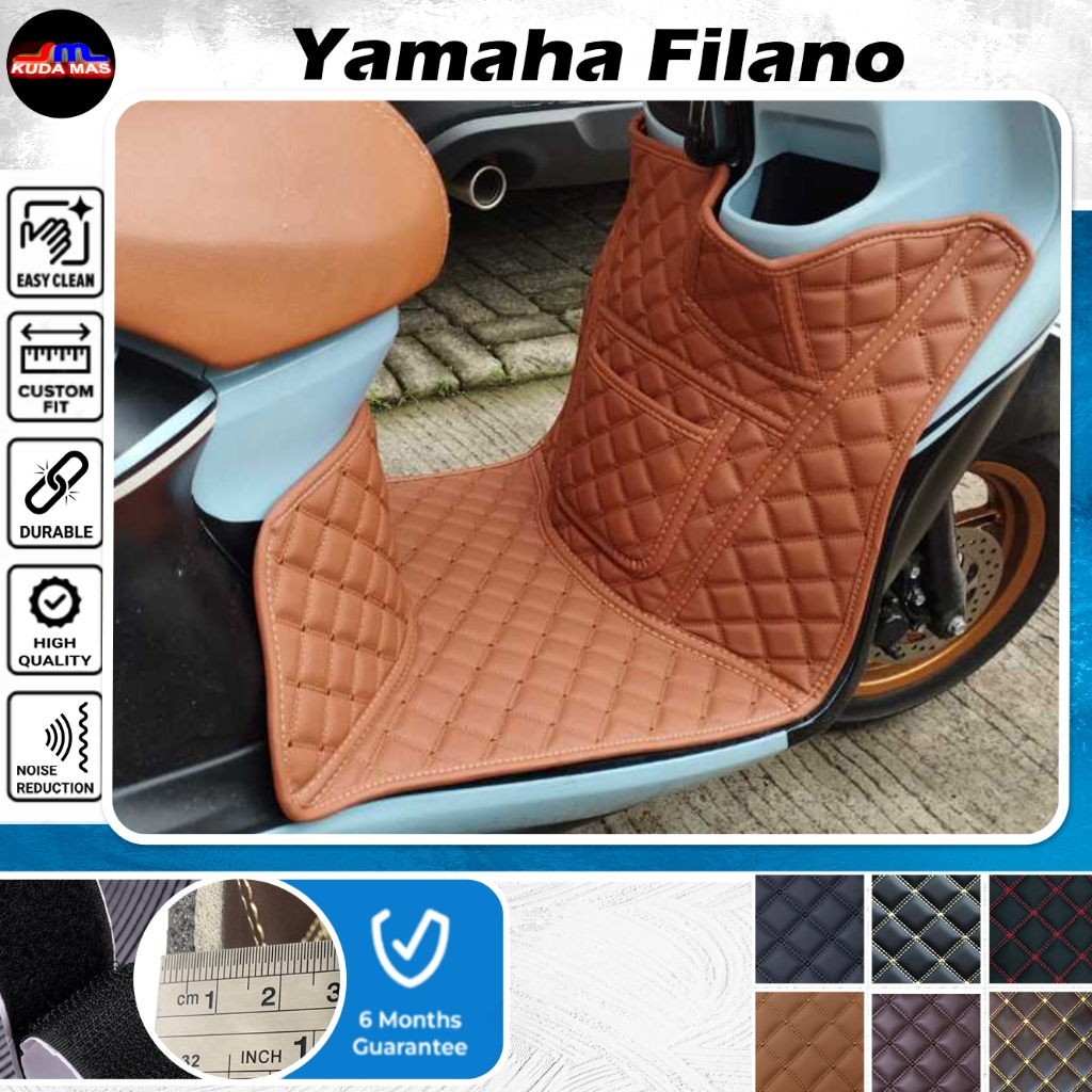 Karpet Motor Filano Kulit Premium 3D Yamaha Filano 2023 - 2024