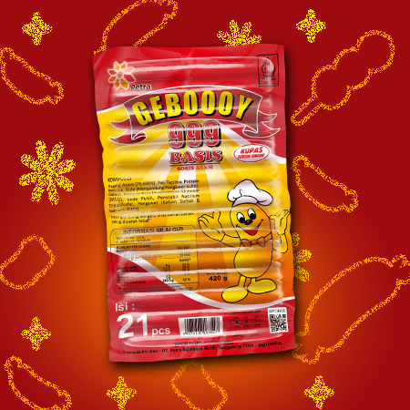 

GEBOOOY 999 Sosis Ayam Basis Putih isi 21 pcs [420gr]
