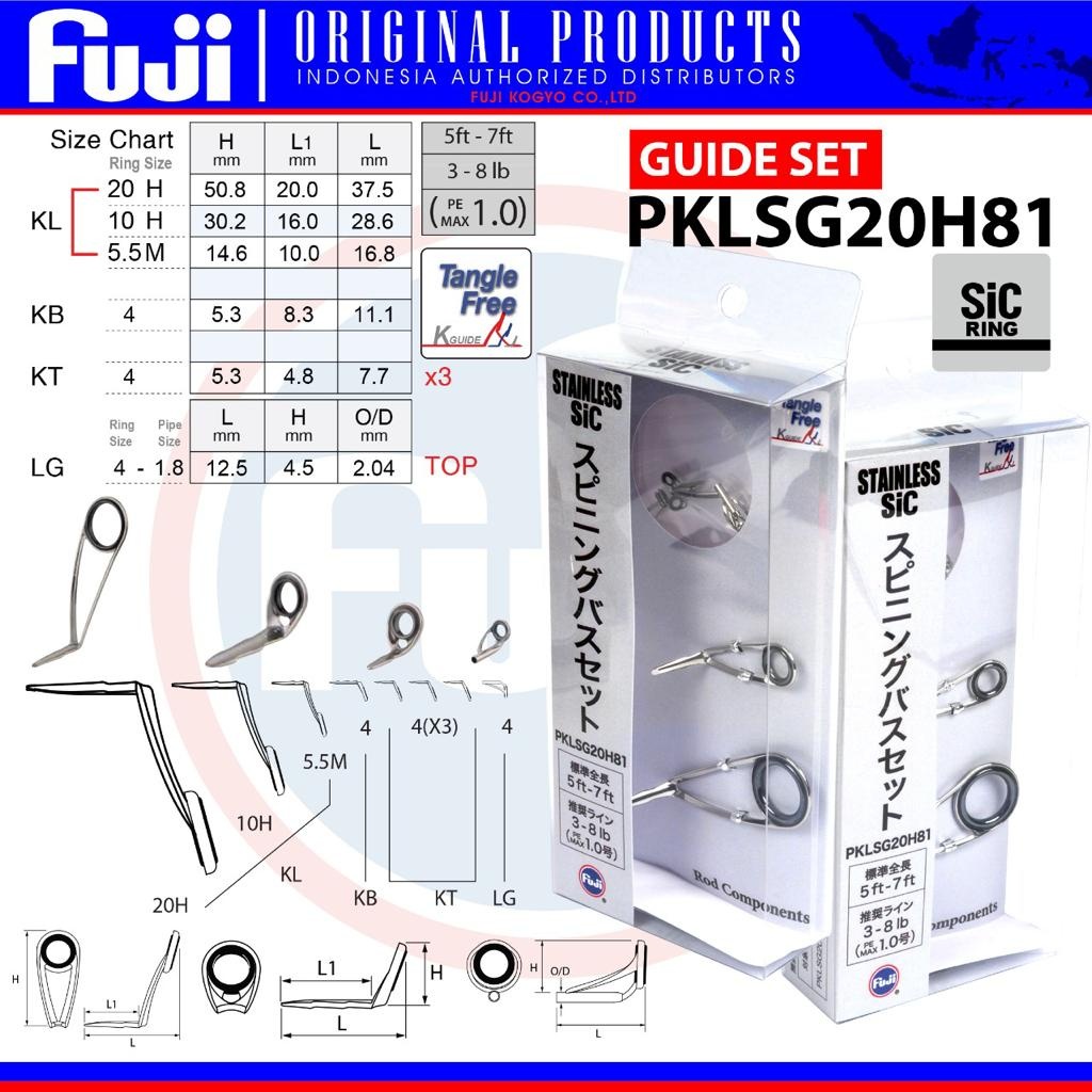 Fuji ROD Component Setting | Set Ring Guide Fuji SiC | Cincin Joran Fuji | Casting Spinning | Baitca