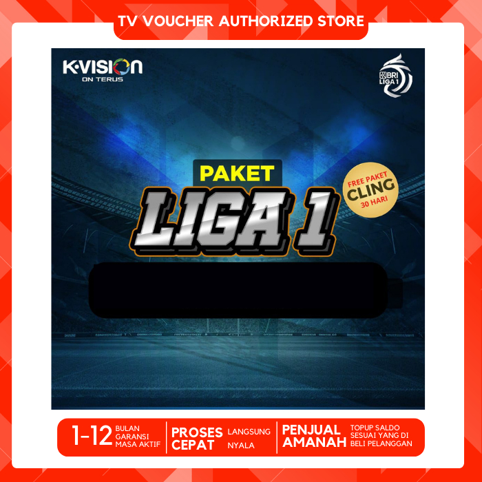 Voucher Paket K-VISION LIGA 1 Indonesia Paket LIGA1 KVISION