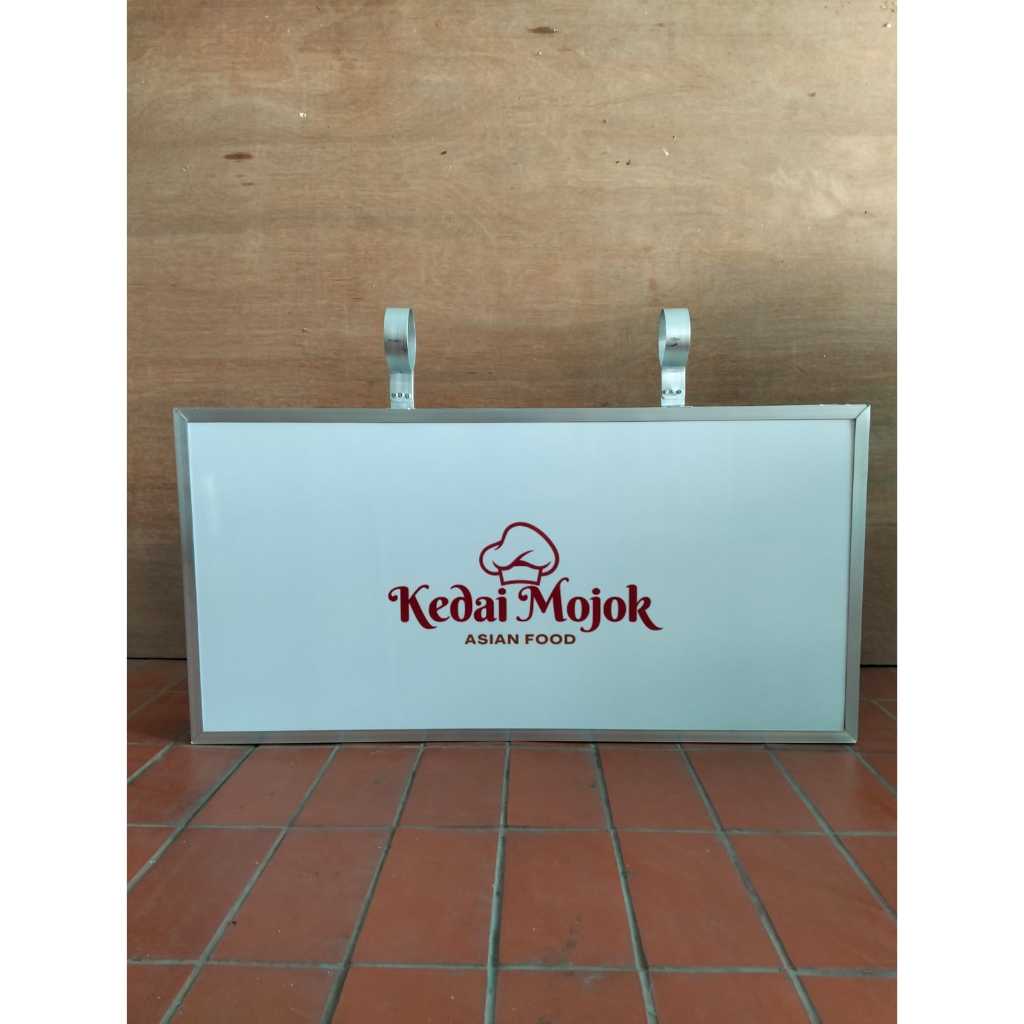 NEON BOX AKRILIK DUA SISI  NEON BOX KOTAK CUSTOM DESAIN NEON BOX TERLARIS TERJANGKAU AWET TAHAN LAMA