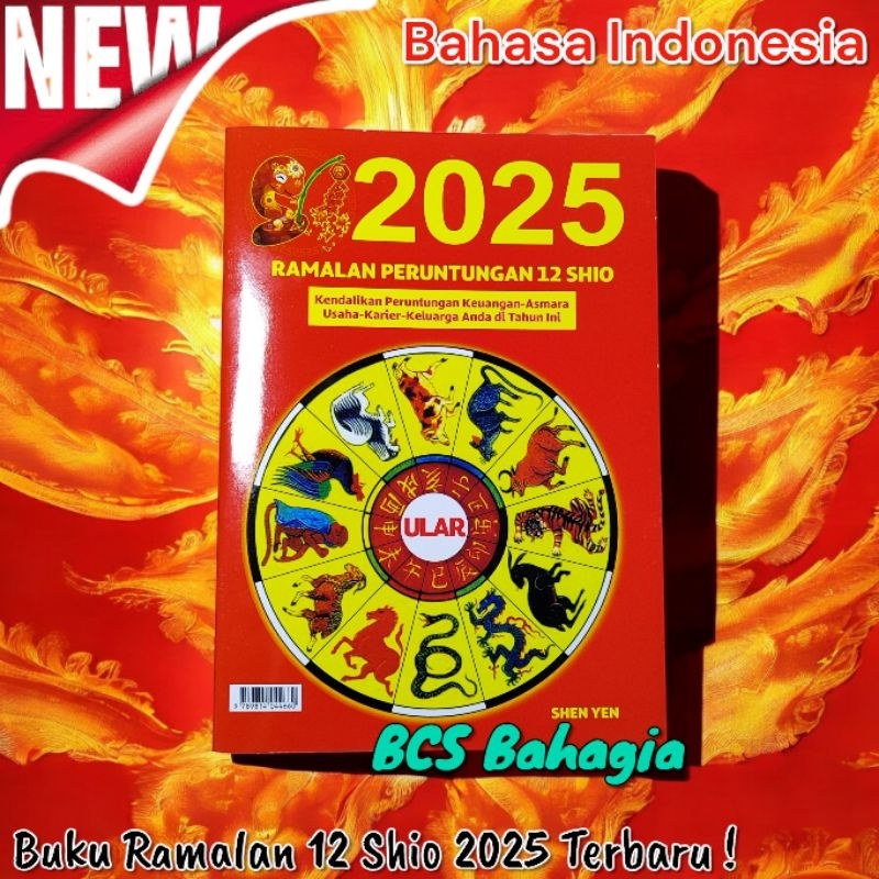 Buku Ramalan Untuk Zodiak Chinese 12 Shio Di Tahun Baru Ular 2025 Asli Ori / Buku Ramal Shio China T