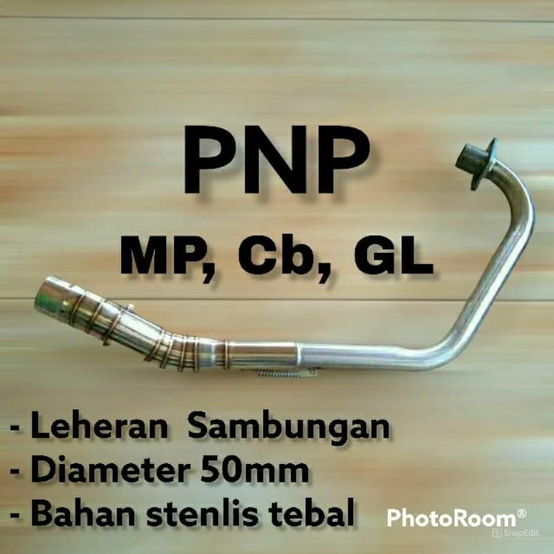 pipa leher knalpot stenlis mp cb gl inlet 50mm