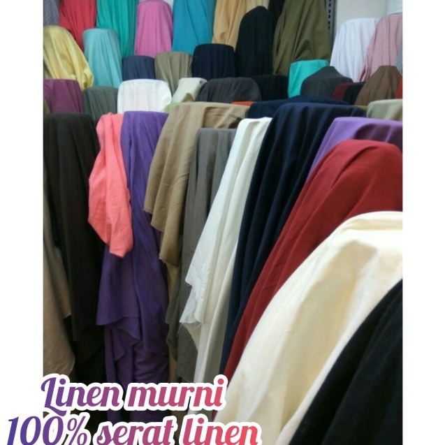 Kain linen murni Kain linen polos Bahan linen Katun linen Kain meteran