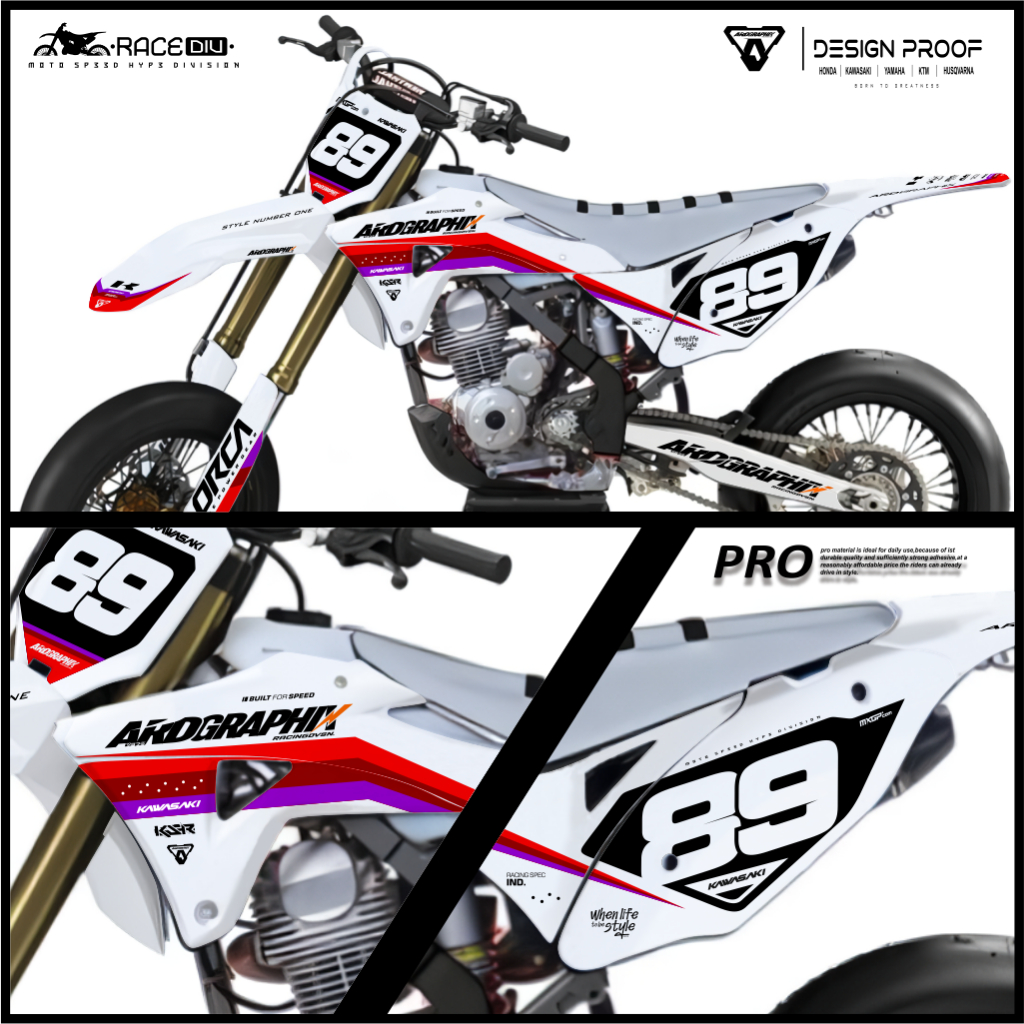 Decal KLX Gordon full body custom - Decal klx supermoto