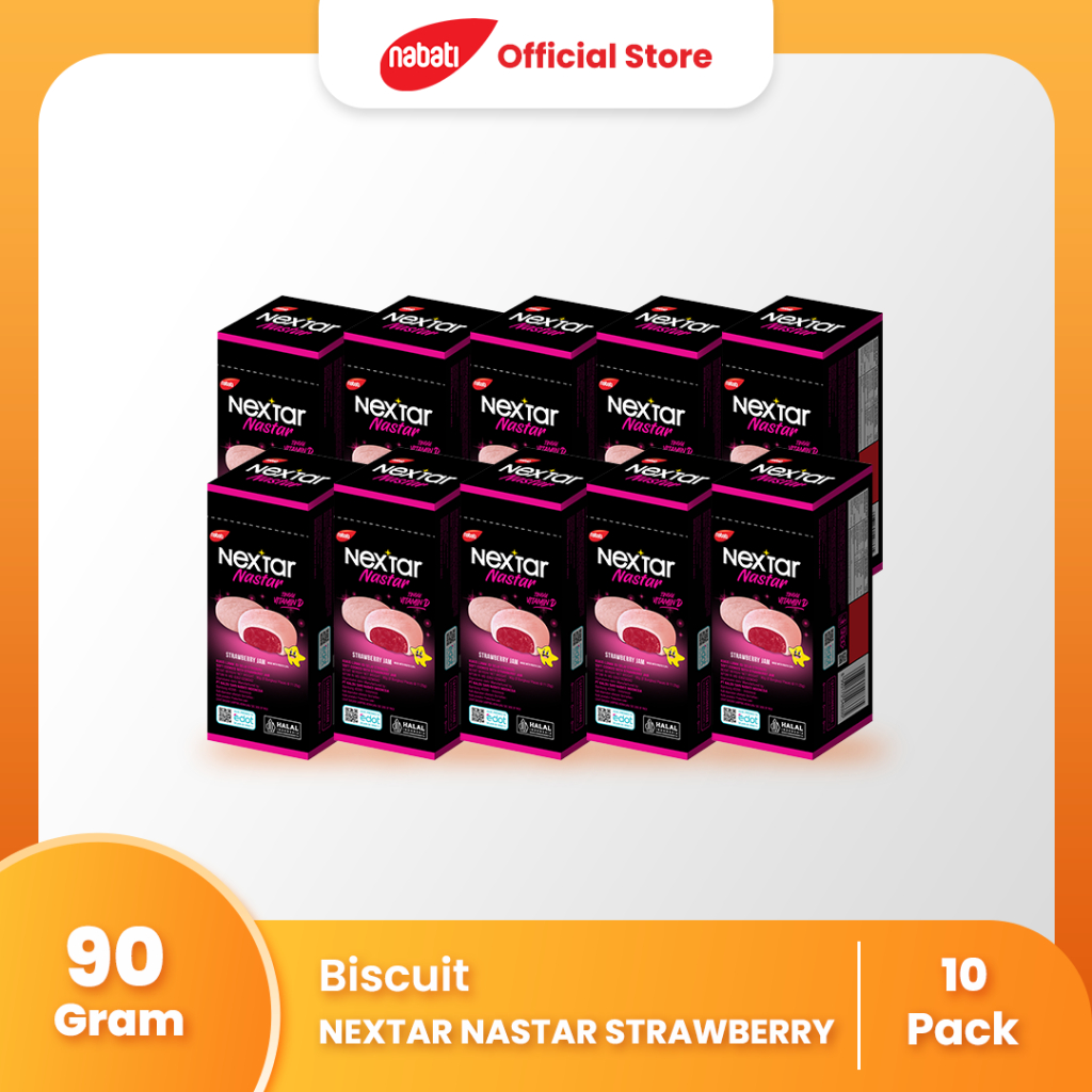 

[Bundle Pack Isi 10] Nextar Cookies Strawberry 90g