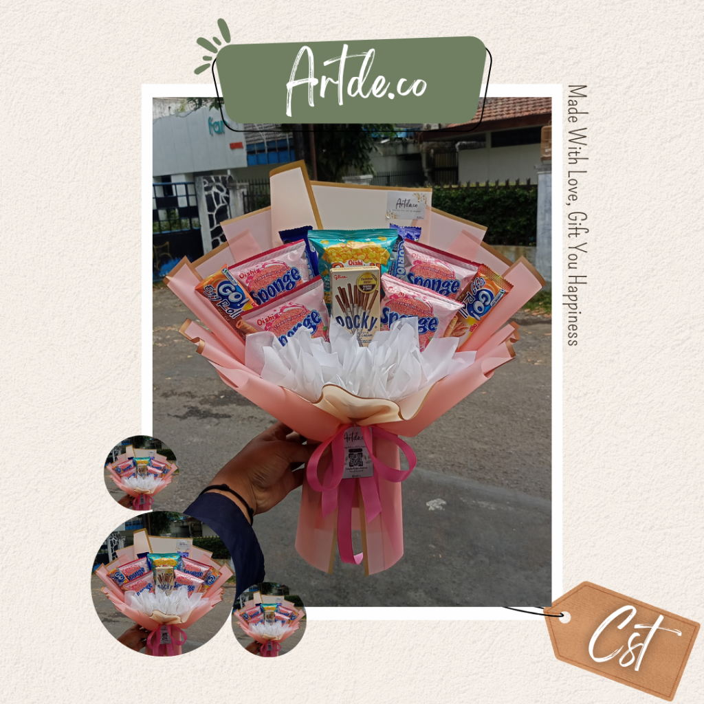 

BUKET SNACK PINK - BUKET MURAH - BUKET WISUDA
