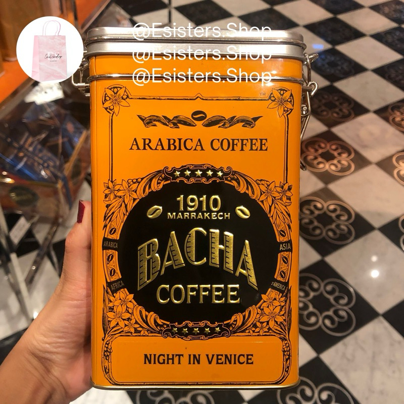 

Bacha Coffee 1910 Fine Flavoured Night In Venice Ground Beans Arabica Coffee Bacha Kopi Bubuk Gift Box 350gram