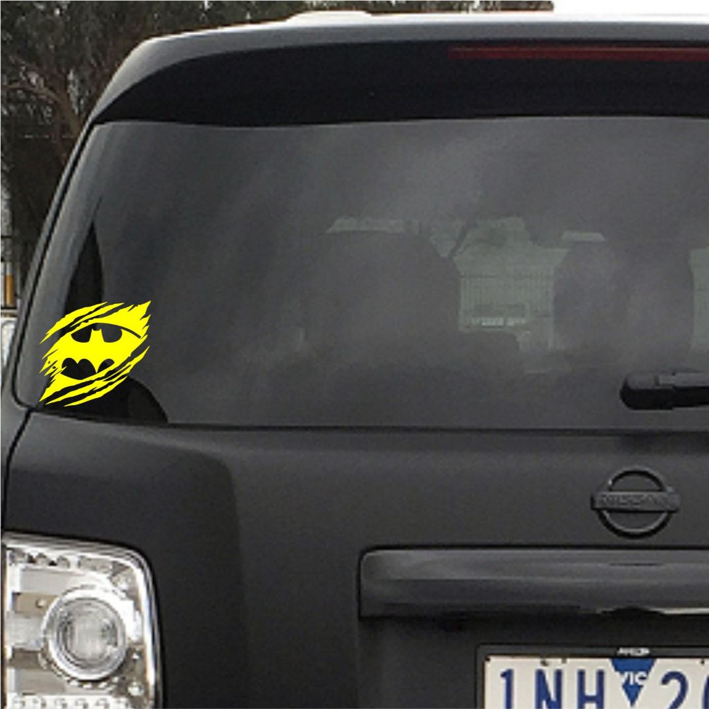 cutting sticker mobil batman stiker kaca mobil batman unik