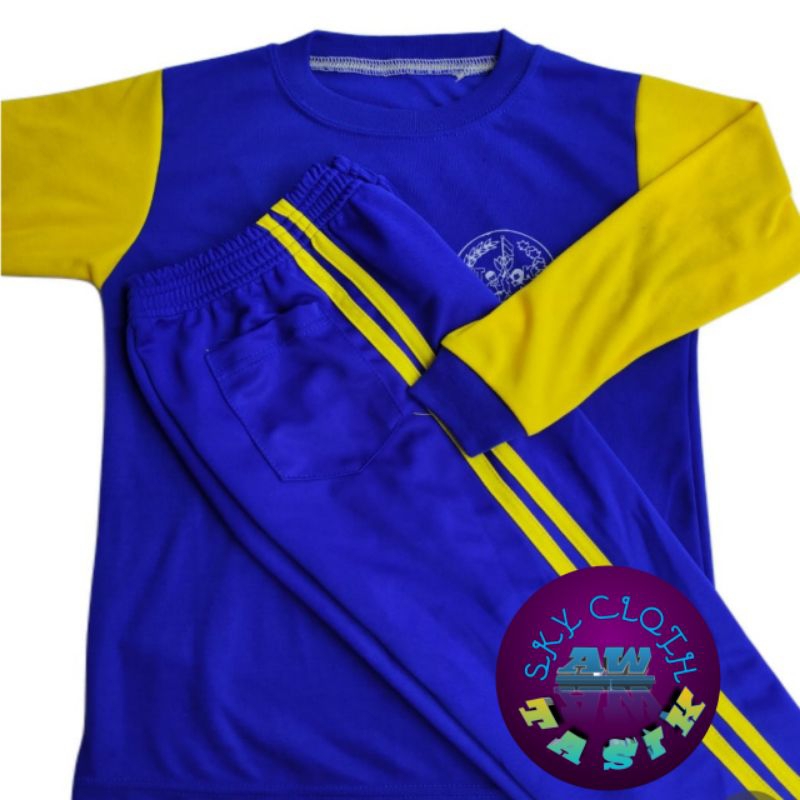 Setelan Baju Olahraga Anak TK/PAUD/KOBER/SD Benhur kuning/bisa satuan