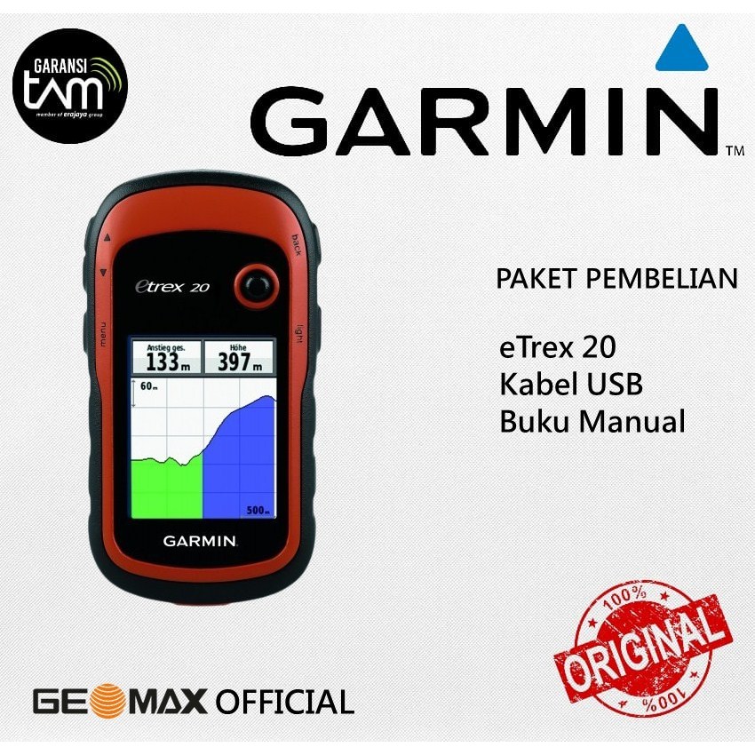 Gps Garmin Etrex 20x Bekas / Gps garmin 20x