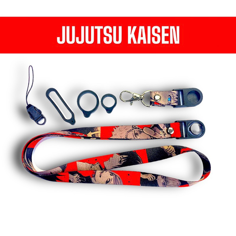 

JUJUTSU KAOSEN RED ART LANYARD GANTUNGAN HANDPHONE