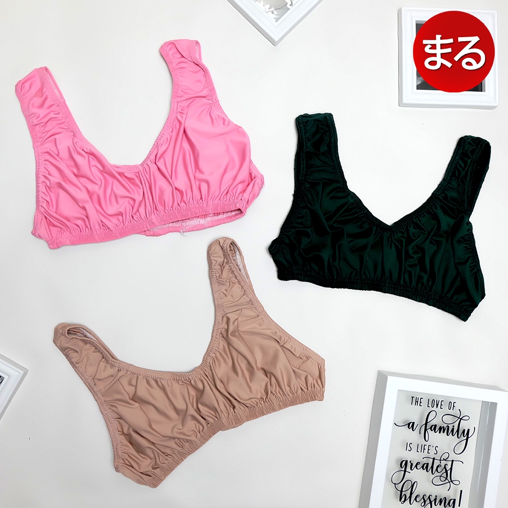 3pcs, 6pcs, 12pcs Miniset Dewasa, Miniset Busa Jumbo Katun Lusinan Miniset Katun Murah Bra Kain