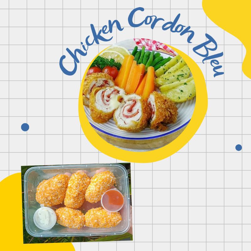 

Chicken Cordon Bleu isi 5 plus saos tartar dan saos jamur/BBQ